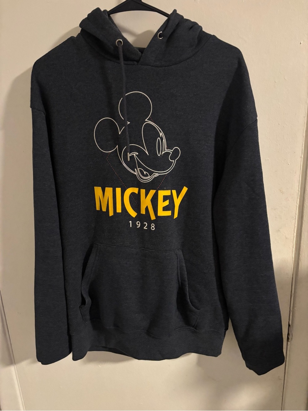 Disney Mickey Mouse 1928 Charcoal Gray Pullover Hoodie Size M